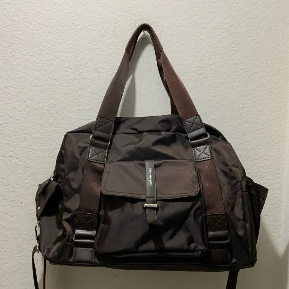 New Calvin Klein Duffel Bag Weekender Bag Brown